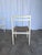 Industrial Vintage White Wooden Chair with Fabric Seat, 1970s For Sale - Image 3 of 18