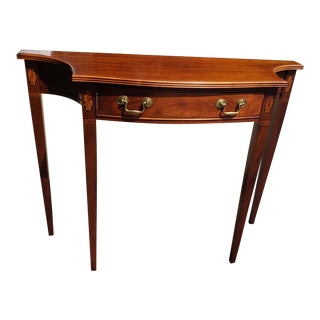 Hammary Solid Mahogany Inlaid Console Table For Sale