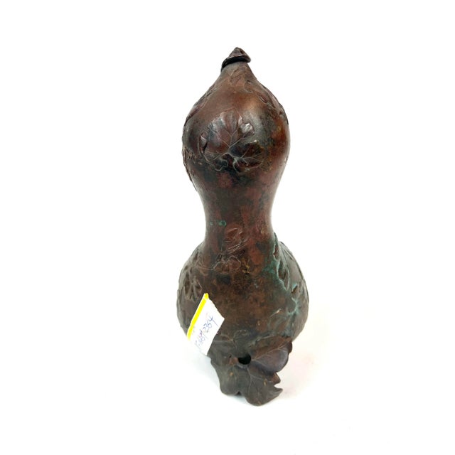 Mid 19th Century 19th Century Japanese Bronze Vase in the Shape of a Gourd For Sale - Image 5 of 7