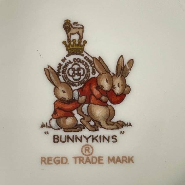 Ceramic Vintage Royal Doulton Bunnykins Porcelain Child's Plate Bowl Cup Set- 9 Pieces For Sale - Image 7 of 13