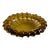 Vintage Mid-Century Modern Amber Sunburst Glass Ashtray For Sale