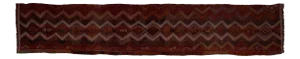 Vintage Long Jajim Kilim Runner 2'6" X 12'6"