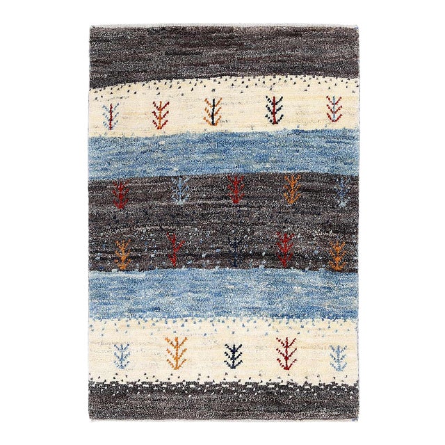 Pasargad Multi Color Fine Hand Knotted Persian Gabbeh Rug For Sale