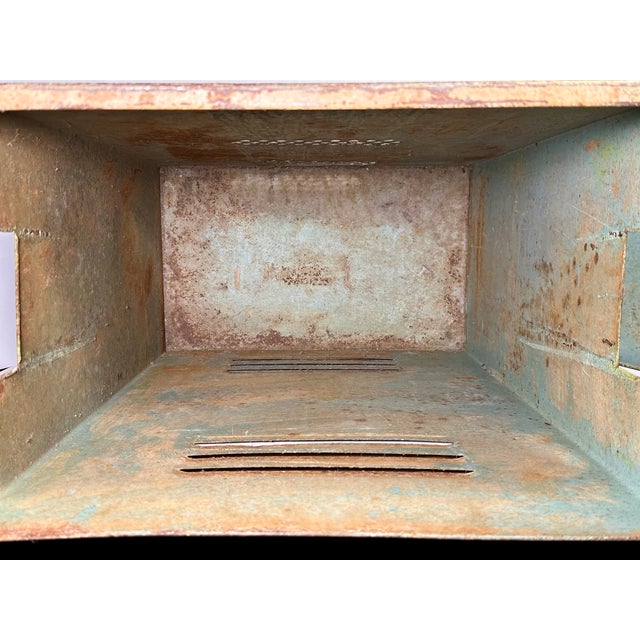 Vintage Industrial Metal Hamper C. 1940s For Sale - Image 14 of 18