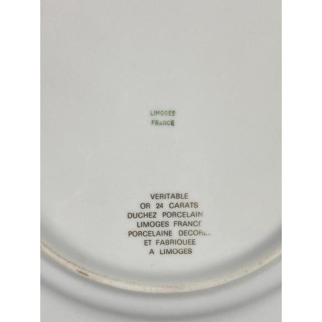 Gilt and Cobalt Blue Porcelain Plate from Limoges Rehausse Main, France, 1920s For Sale - Image 11 of 12