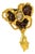 Christian Lacroix Gilded and Jeweled Brutalist Heart Brooch For Sale