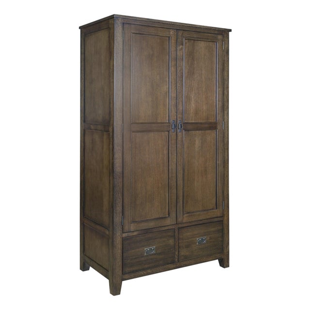 Mission 2 Door / 2 Drawer Armoire For Sale