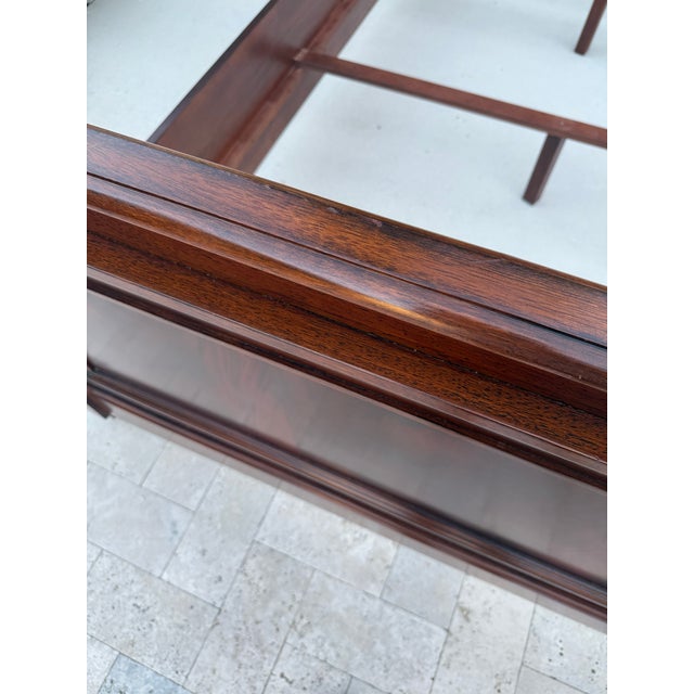 Chestnut Ralph Lauren Continental Queen Tufted Leather Bed For Sale - Image 8 of 12