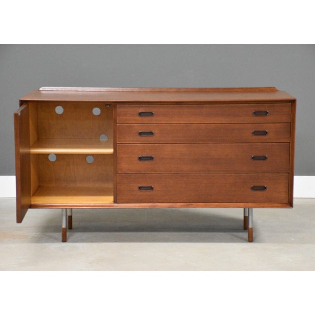Mid-Century Modern 1960s Refinished Arne Vodder for Sibast 54” Teak Credenza For Sale - Image 3 of 11
