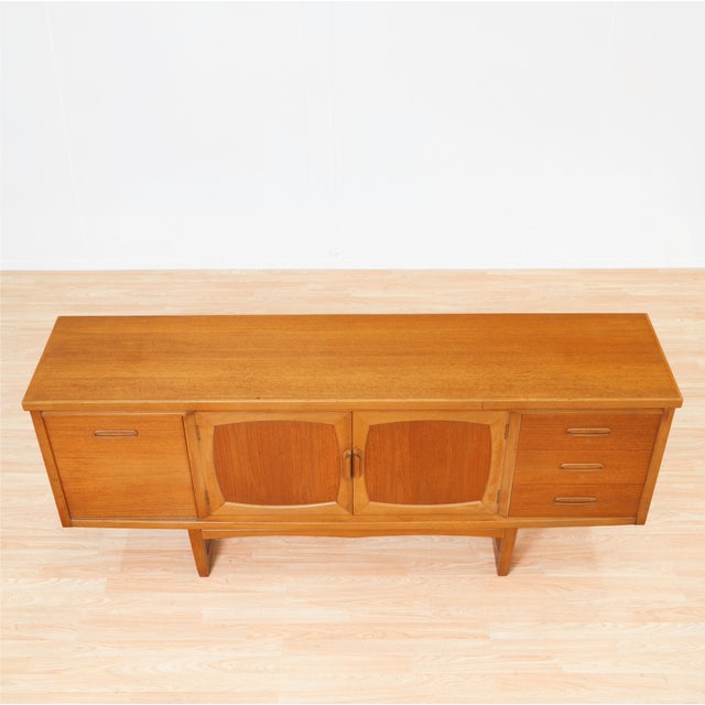 Mid Century Jentique Teak Credenza With Arched Cabinet Doors For Sale - Image 11 of 12
