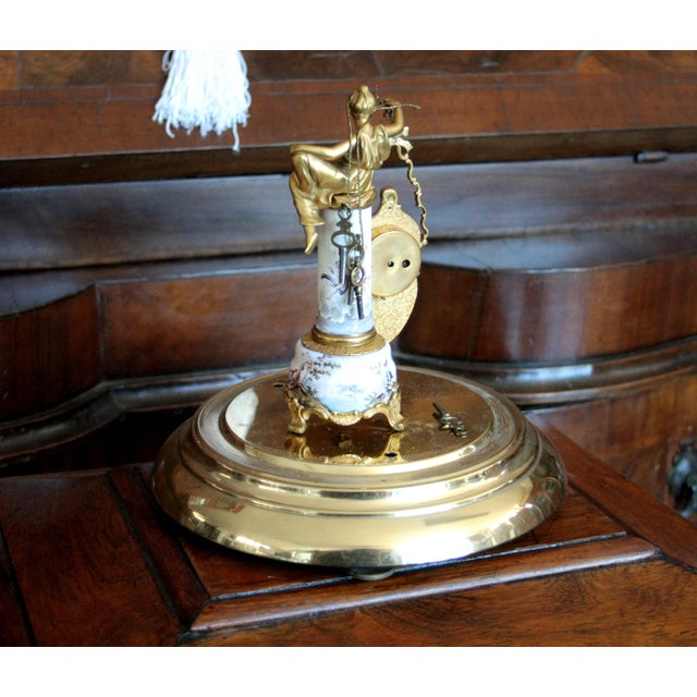 Art Deco Bronze and Enamel Table Clock, Austria, 19th Century For Sale - Image 11 of 18