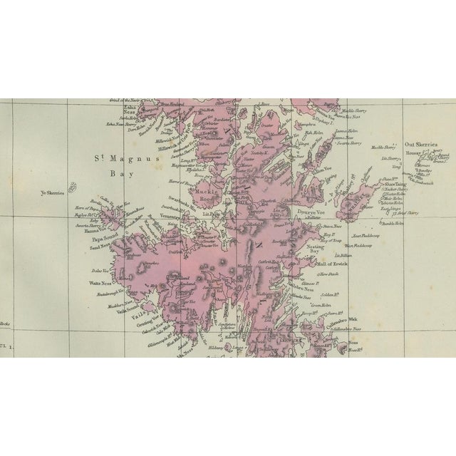 Late 19th Century Orkney and Shetland Islands Map Ordnance Survey by Bacon, London, 1885 For Sale - Image 5 of 10