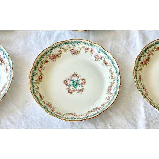 French French Limoges Antique Porcelain Bowls - Set of 6 - 7.25" For Sale - Image 3 of 13