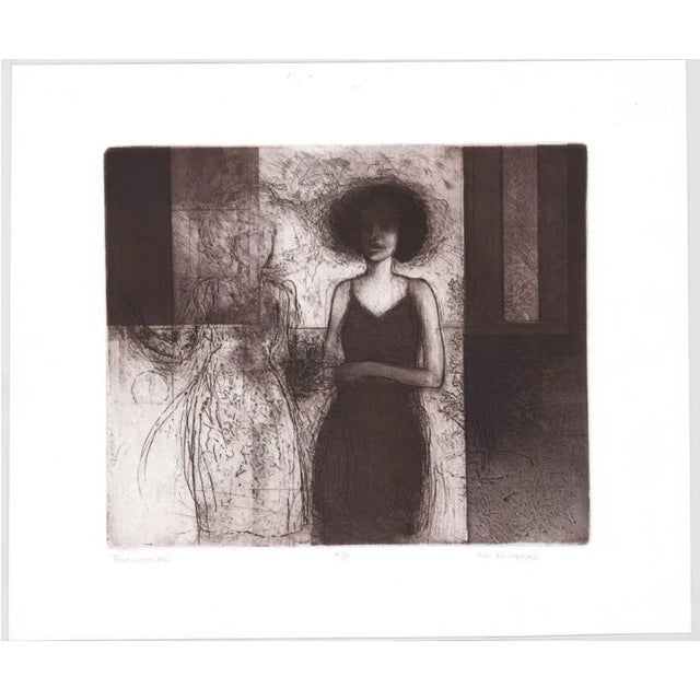 Bruce Muirhead (American, 20th century) "Reflection" artist's proof etching and aquatint. Pencil signed.
