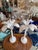 Vtg. Pair 1973 Palm Beach Tree Leaf Table Lamps Restored White Tole Newly Wired For Sale - Image 4 of 10