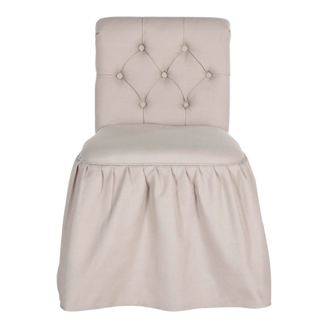 Alexander Vanity Chair in Taupe For Sale