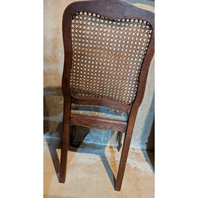 1920s French Louis XV Style Set of Four (4) Cane Back Dining Chairs For Sale In Washington DC - Image 6 of 15