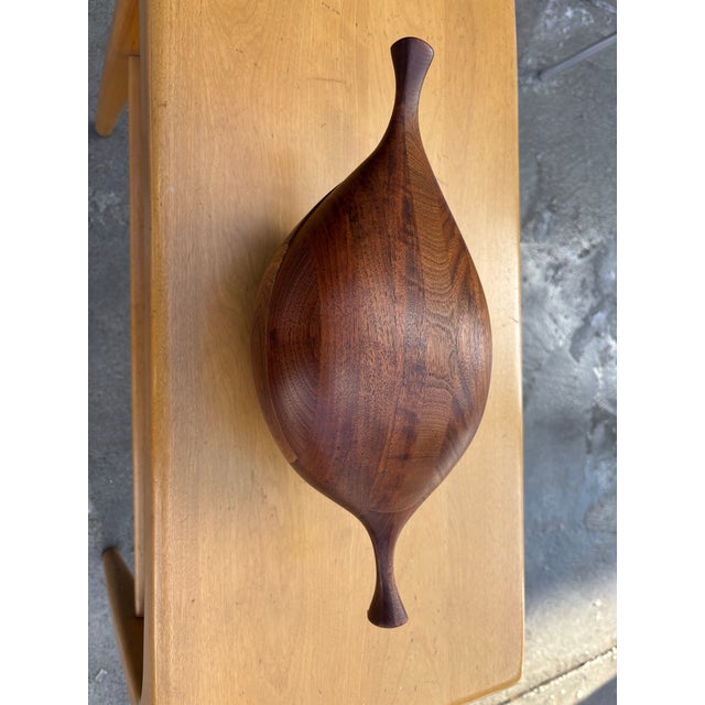 Daniel Loomis Valenza 1960s Daniel Loomis Valenza Carved Wood Lidded Box For Sale - Image 4 of 12