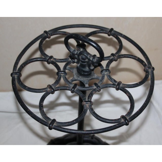 Black Cast Iron Umbrella Stand or Walking Cane Holder, 1890s For Sale - Image 18 of 18