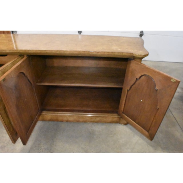 William Doezema for Mastercraft Hollywood Regency Burl Wood Credenza For Sale - Image 10 of 14