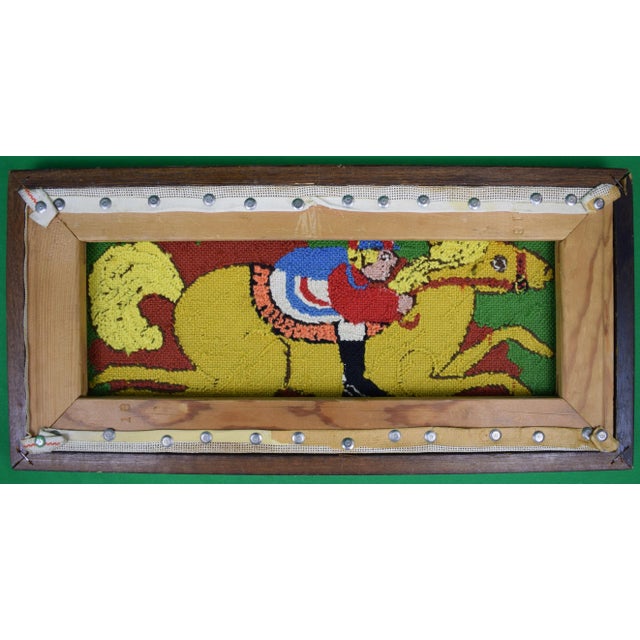 Needlepoint Panel Sz: 7 3/4"H x 17 5/8"W Frame Sz: 9 1/2"H x 19 1/4"W