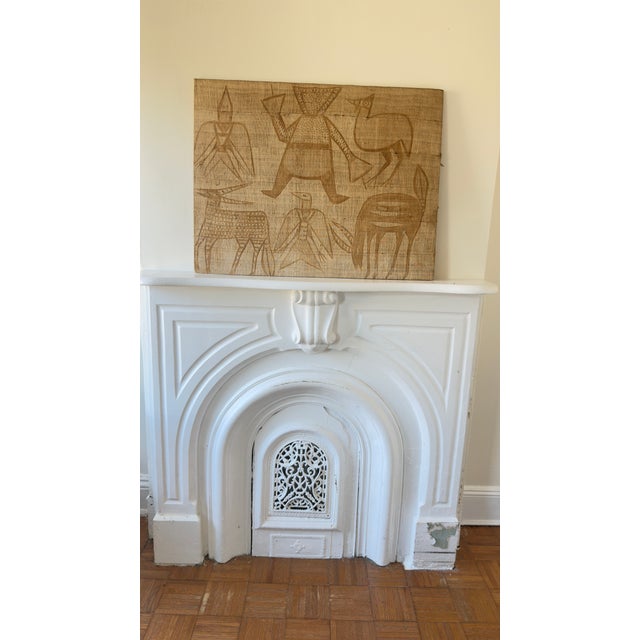 Vintage, Mid-Century Kuba Cloth Textile Panel With Figurative Motif For Sale In New York - Image 6 of 8