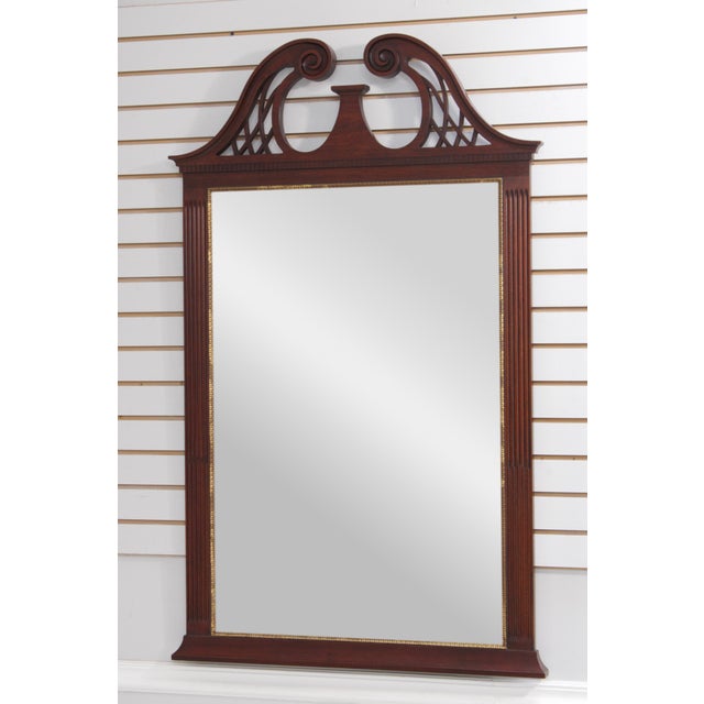 Age: C.1995 Details: Finish no.29 Model H-12 Mahogany Beveled Glass Fine Carved Details High Quality Construction Quarter...