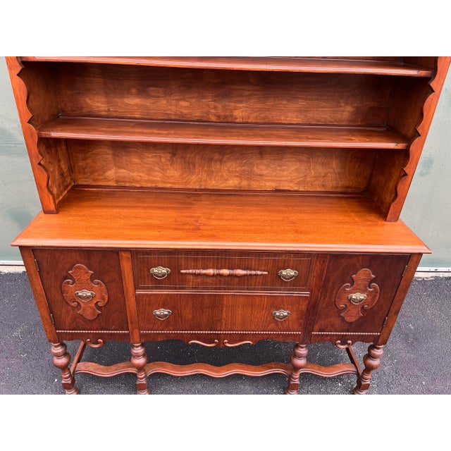 Early 1900's American Two-Piece Bookshelf Hutch Unit For Sale - Image 12 of 12