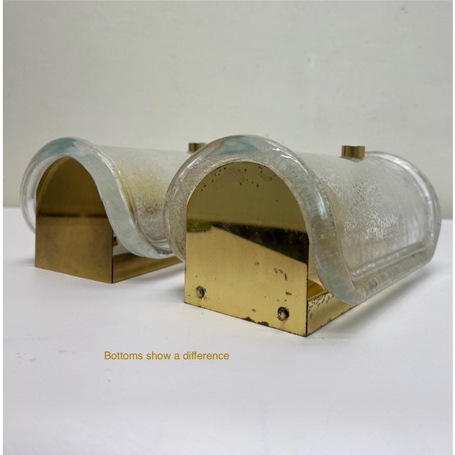 Gold Vintage Murano Glass Wall Lights from Limburg, Germany, 1970s, Set of 2 For Sale - Image 8 of 15