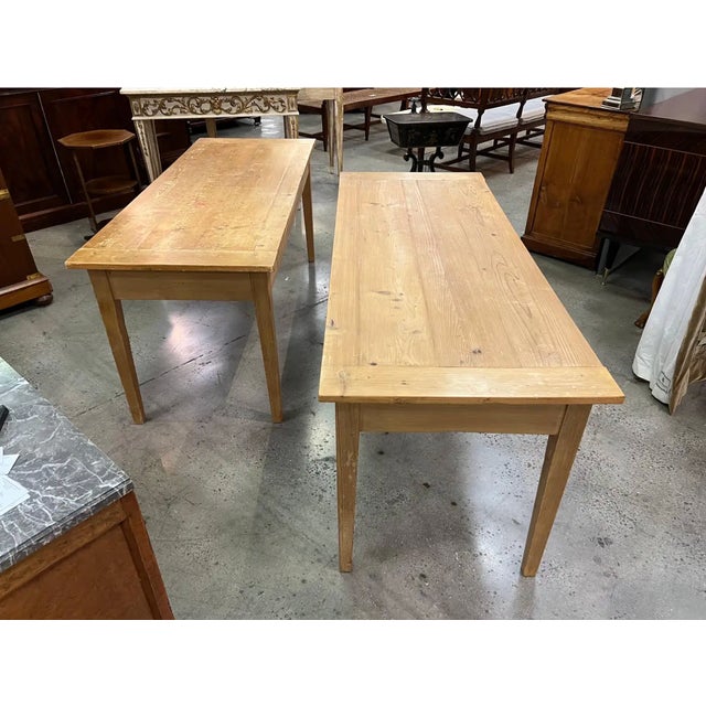 Late 19th Century Pair of English Stripped Pine Tables 'Sold Individually' For Sale - Image 4 of 10