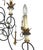 Black French Country 9-Light Wrought Iron Chandelier With Carved Wood Accents For Sale - Image 8 of 13