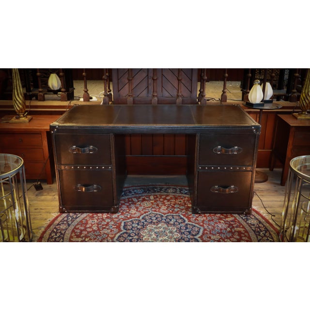 Halo Stoneyhurst Mayfair Leather Desk by Timothy Oulton, 2010s For Sale - Image 14 of 18