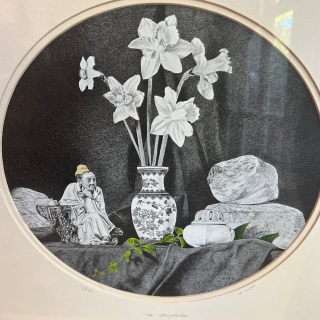 20th Century Set of Charcoal Prints Framed Signed Numbered by Francis Scott Titled as the Storyteller , the Philosopher , the Master , the Musician For Sale In Washington DC - Image 6 of 10
