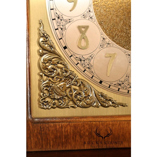 Howard Miller Chippendale Style Cherry Grandfather Grandmother Clock For Sale - Image 15 of 18
