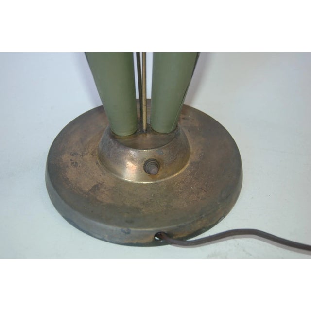 Green Enamel Double Gooseneck Adjustable Calla Lily Desk Lamp. For Sale In Los Angeles - Image 6 of 7