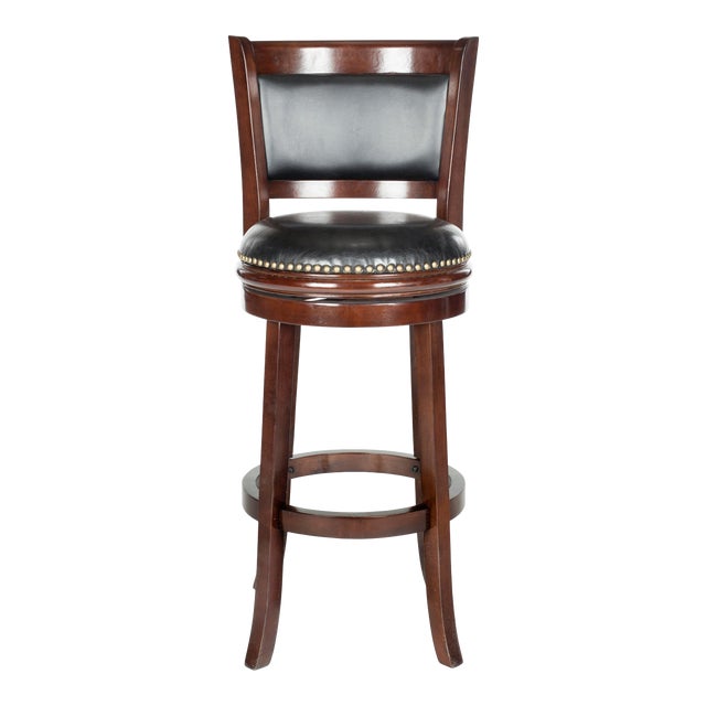 Antony Swivel Barstool in Cappuccino & Black For Sale