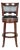 Antony Swivel Barstool in Cappuccino & Black For Sale