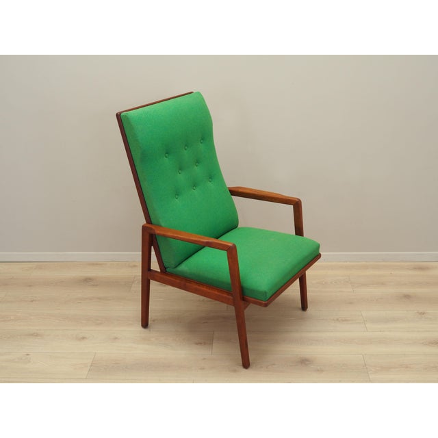 Green Danish Teak Green Armchair, 1970s For Sale - Image 8 of 18