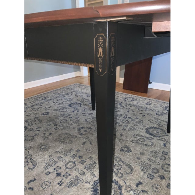 Wood Vintage Hitchcock Cloverleaf Extension/Drop Leaf Dining Table For Sale - Image 7 of 7