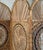 Contemporary Vintage Rattan Folding Screen With Sunburst Motifs For Sale - Image 3 of 6
