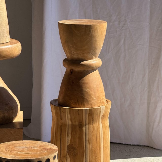 Side Table in Mango Wood, 1980s For Sale - Image 7 of 11