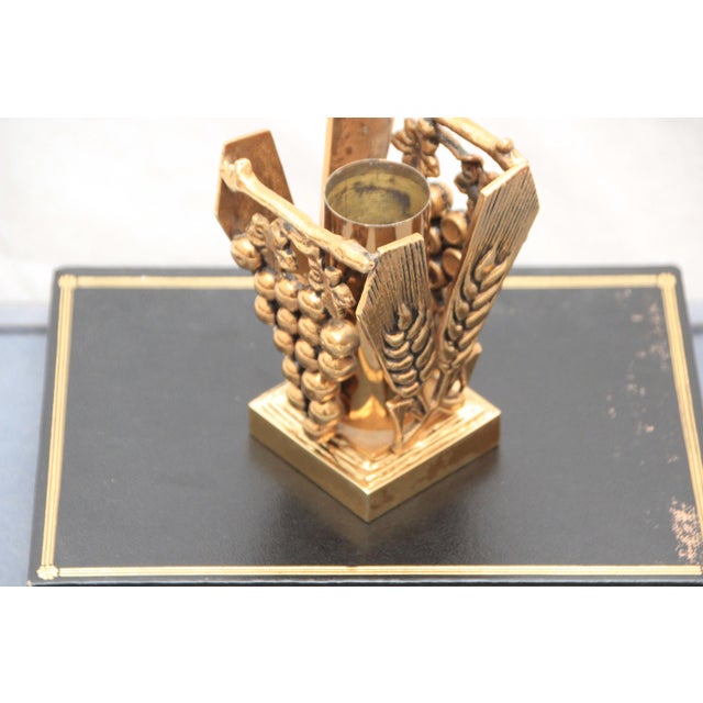Gold Bronze Candleholder, 1950s For Sale - Image 18 of 18