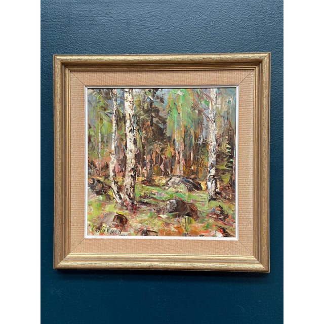 John Sköld, Birch Forest, 1954, Oil on Canvas, Framed For Sale - Image 14 of 18
