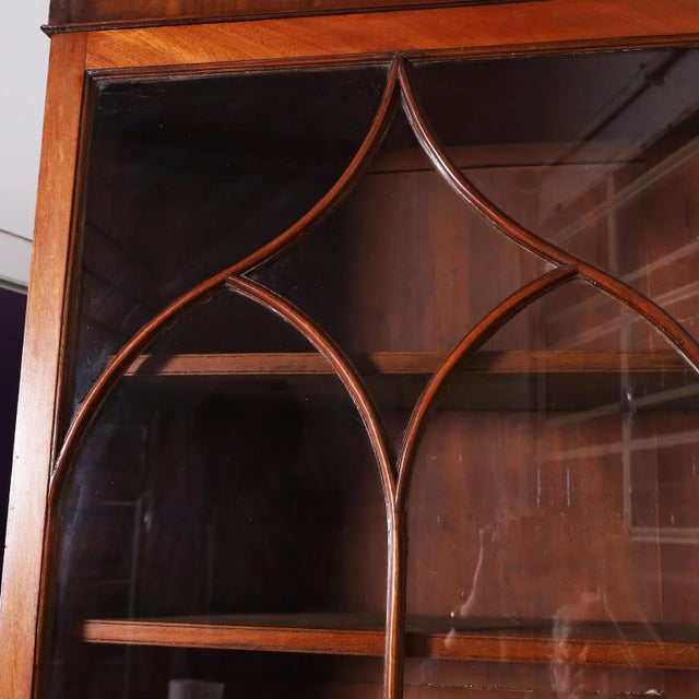 Pair of Glazed Front Bookcases or Cabinets For Sale In West Palm - Image 6 of 12
