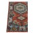 3X6Ft. Brunt Orange Light Blue Persian Design Inspired Hand Knotted Wool Runner Rug For Sale