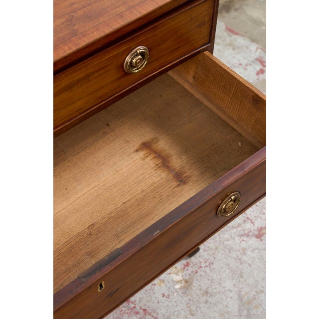 19th Century English Mahogany 4-Drawer Chest With Ring Pulls (C. 1880) For Sale - Image 9 of 13