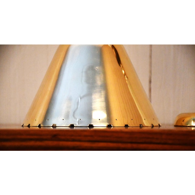 Very Rare Swedish Grace Period, Brass Table Lamp by Harald Notini for Böhlmarks 1930s For Sale - Image 11 of 14