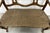 Late 20th Century French Provincial Walnut Rush Seat Settee With Pierced Double-Splat Back For Sale - Image 4 of 6