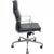 Charles Eames EA-219 office chair upholstered in grey leather, with chrome armrests and a chrome base. The chair is from...
