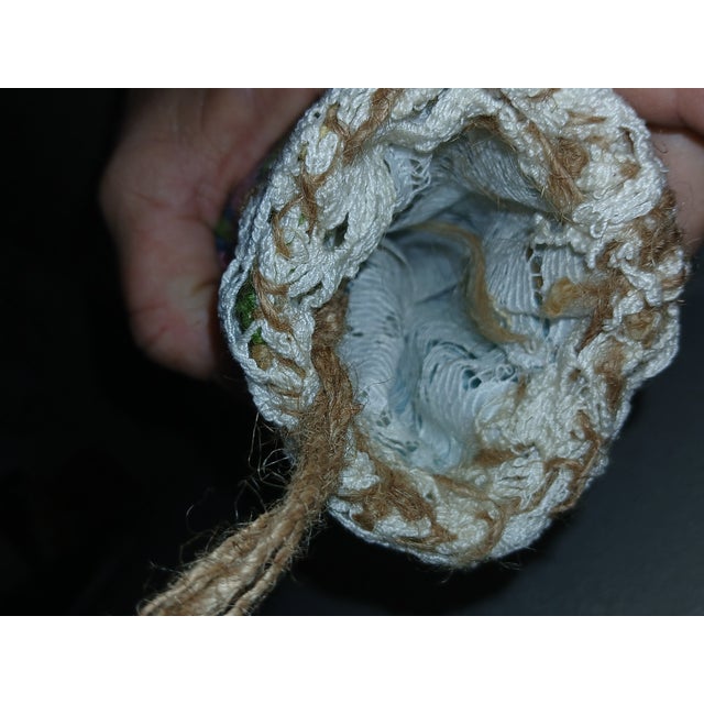 Vintage Handmade Needlepoint Christmas Stocking For Sale In Naples, FL - Image 6 of 9